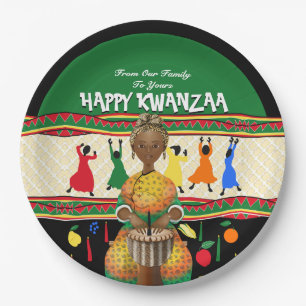 Assiettes En Carton Kwanzaa Vacances afro-américaines