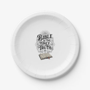 Assiettes En Carton La Bible est le seul T-Shirt chrétien de vérité