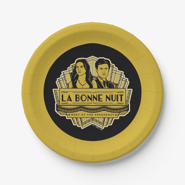 Assiettes En Carton La Bonne Nuit - Rendez-Vous À La Speakeasy (Devant)