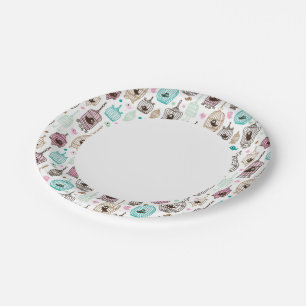 Assiettes En Carton la cage à oiseaux aime les enfants arrière - pla