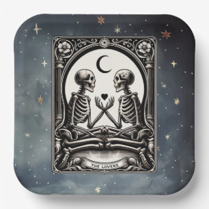 Assiettes En Carton La carte de tarot des Amoureux Mariage céleste