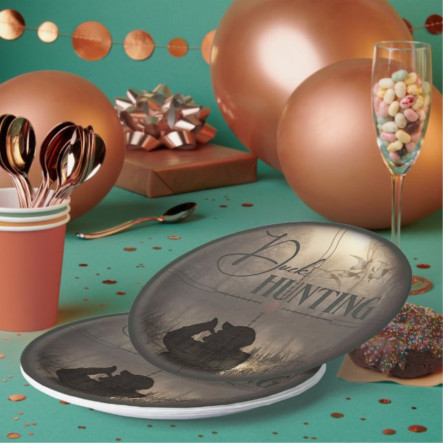 Assiettes En Carton La chasse ultime au canard (Multi)