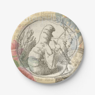Assiettes En Carton La chenille du Pays des Merveilles d'Alice : Tenni