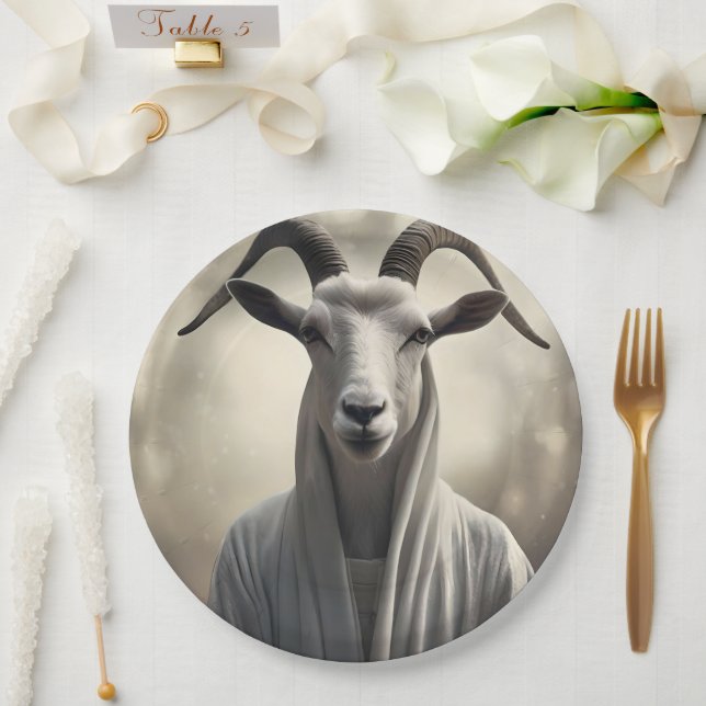 Assiettes En Carton La chèvre Shepard, (Mariage)