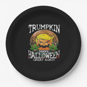 Assiettes En Carton La citrouille rend l'Halloween grand à nouveau cla
