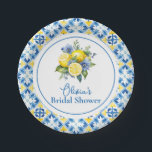 Assiettes En Carton La Dolce Vita Fête de Mariage au Citron<br><div class="desc">Assiettes de fête de mariage au citron La Dolce Vita.</div>