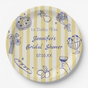 Assiettes En Carton La Dolce Vita Italian Lemon enterrement de vie de 