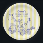 Assiettes En Carton La Dolce Vita Italienne Citron Fête des mariées<br><div class="desc">La Dolce Vita Italienne Citron Vin Plaques Papier Fête des mariées</div>