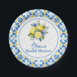 Assiettes En Carton La Dolce Vita Lemon Fête des mariées<br><div class="desc">Plaques de douche nuptiale citron La Dolce Vita.</div>