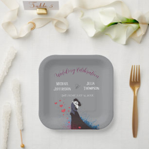 Assiettes En Carton La Dolce Vita Mariage Inspiration française 1940