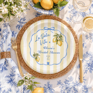 Assiettes En Carton La Dolce Vita Réception de Mariage Italienne