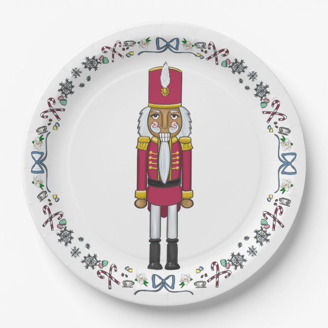 Assiettes En Carton La fête de Noël du Prince Nutcracker (Devant)