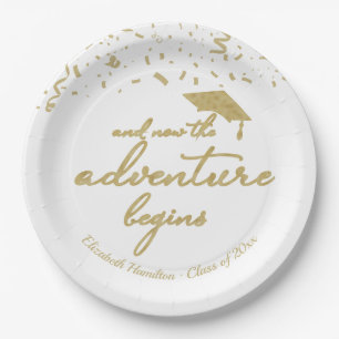 Assiettes En Carton La grande aventure commence fête de fin d'études p