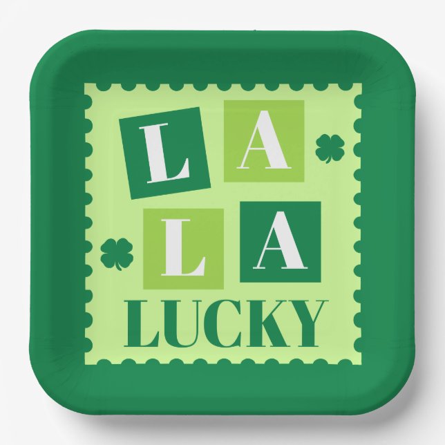 Assiettes En Carton La La Lucky Saint-Patrick (Recto)