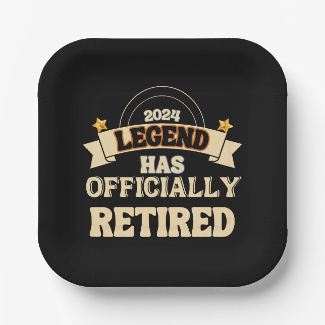 Assiettes En Carton La légende a officiellement pris sa retraite (Recto)