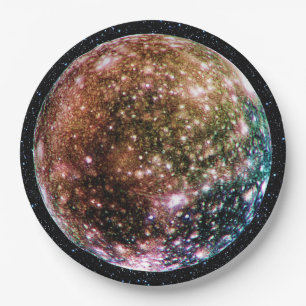 Assiettes En Carton La LUNE de JUPITER de PLANÈTE - CALLISTO avec