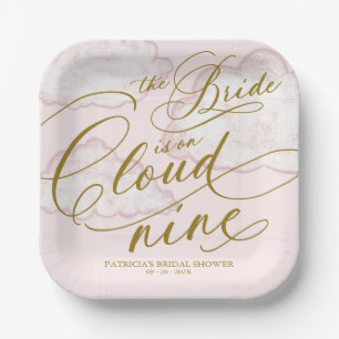Assiettes En Carton La mariée est sur un nuage Bridal Shower