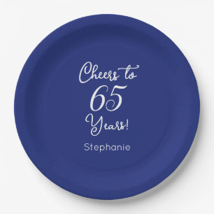 Assiettes En Carton La Marine bleue salue à 65 ans 65e anniversaire