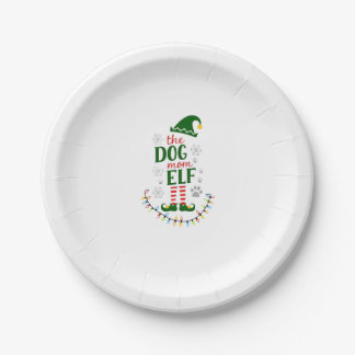 Assiettes En Carton La mère de chien elfe Noël drôle amateur de chiens