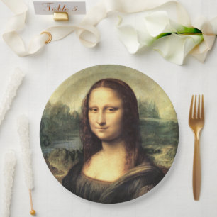 Assiettes En Carton La Mona Lisa Leonardo da Vinci