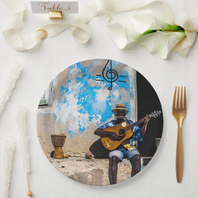 Assiettes En Carton La musique est le remède de l'esprit (Mariage)