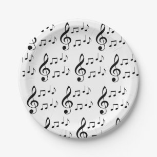 Assiettes En Carton La "musique note" les plaques à papier