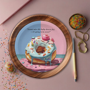 Assiettes En Carton La noix de muscade moderne arrose le Baby shower n