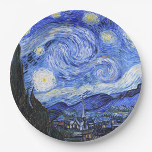 Assiettes En Carton La nuit étoilée de Van Gogh