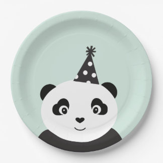 Assiettes En Carton La partie aiment un panda