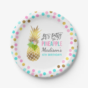 Assiettes En Carton La partie aiment une plaque à papier 7" d'ananas