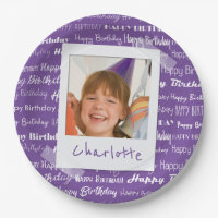 La partie pourpre de motif de joyeux anniversaire