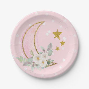 Assiettes En Carton La petite étoile rose de Twinkle révèle le genre r