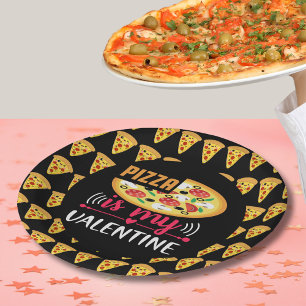 Assiettes En Carton La Pizza Est Ma Saint Valentin Amusante