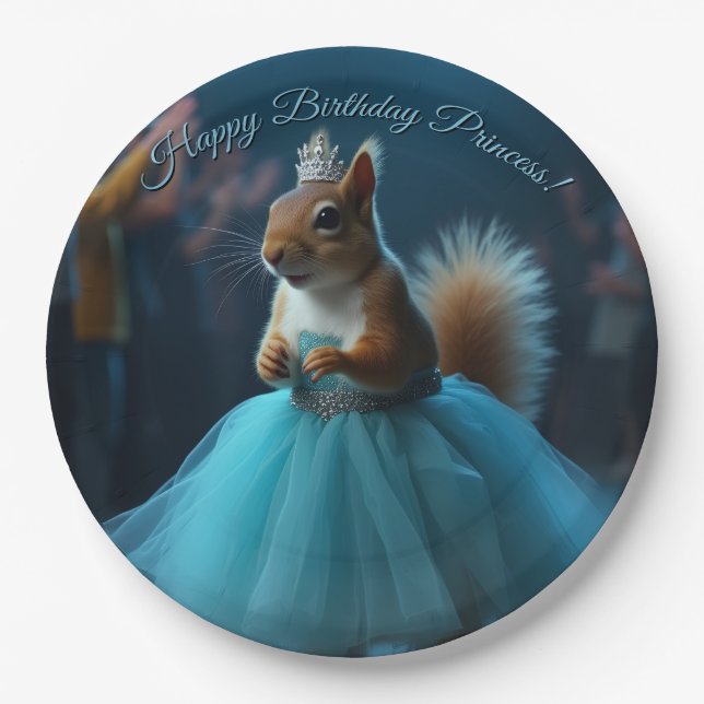 Assiettes En Carton La princesse écureuil (Devant)
