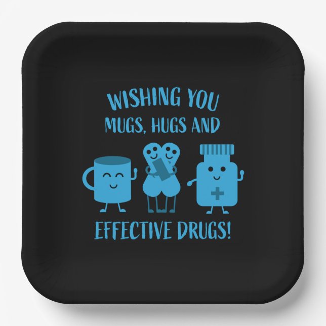 Assiettes En Carton La reprise de la santé se porte bien bientôt (Recto)