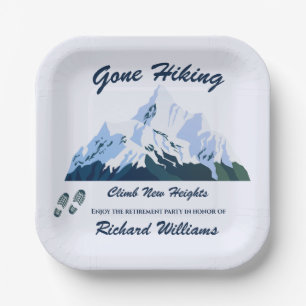 Assiettes En Carton La Retraite est partie Randonnée Montagnes neigeus