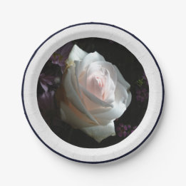 Assiettes En Carton La Rose Blanche -