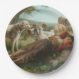 Assiettes En Carton La Siesta de la Goatherder Girl (par Carlo Ademoll