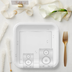 Assiettes En Carton La Soirée Blanche Soundwave