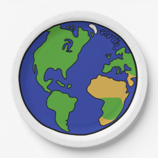 Assiettes En Carton La terre de planète du système solaire