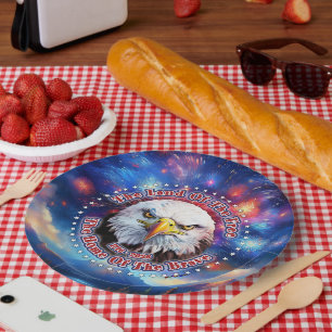 Assiettes En Carton La Terre Des Hommes Libres Feu D'artifice Aigle Br