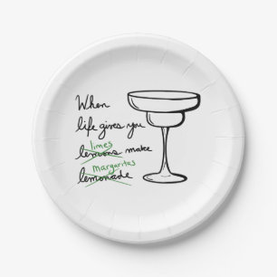 Assiettes En Carton La vie donne aux citrons des limites pour faire de