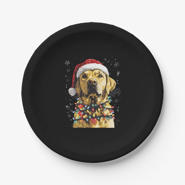 Assiettes En Carton Labrador Retriever Dogs Tree Christmas Sweater Xma (Devant)