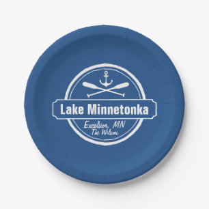 Assiettes En Carton Lac Minnetonka Minnesota ville d'ancrage et nom