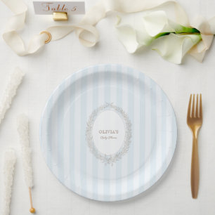 Assiettes En Carton Laduree Café Français Pâtisserie Bonjour Bébé Bleu
