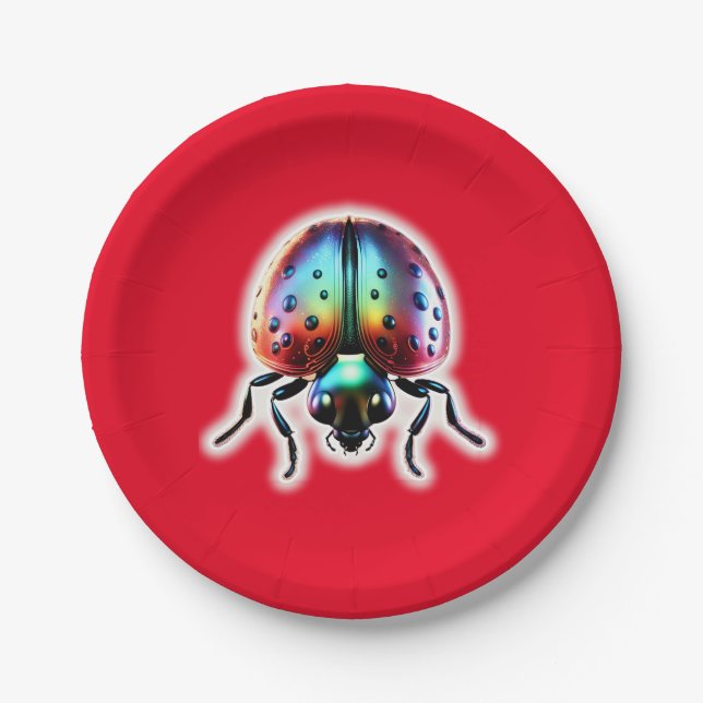 Assiettes En Carton Ladybug moderne (Devant)