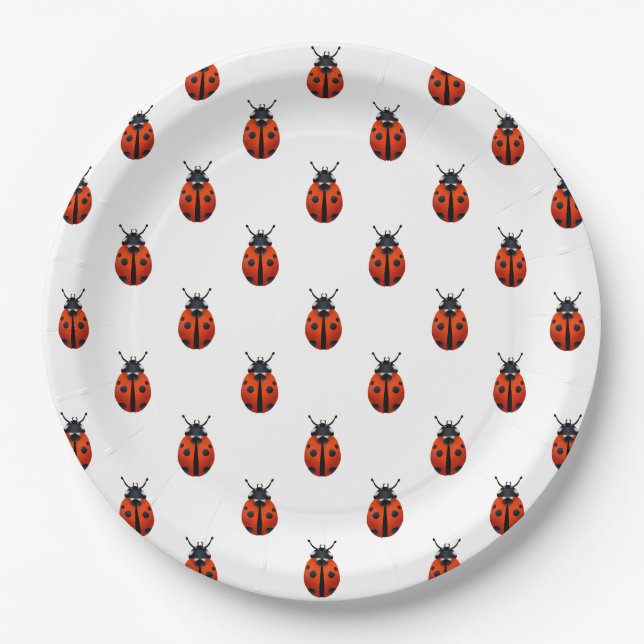 Assiettes En Carton Ladybugs (Devant)