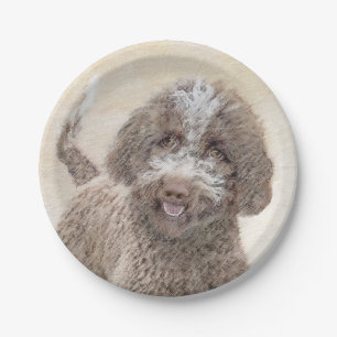 Assiettes En Carton Lagotto Romagnolo Peinture - Cute Original Chien A