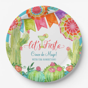 Assiettes En Carton Laisse la margarita bleue de Cinco De Mayo de
