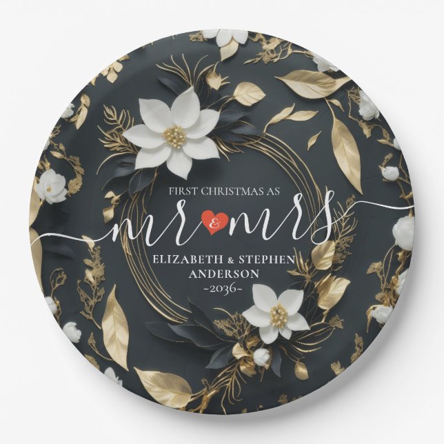 Assiettes En Carton Laisser l'aventure commencer Blue Gold Mountain Ma (Devant)